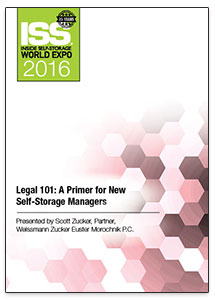 Legal 101: A Primer for New Self-Storage Managers