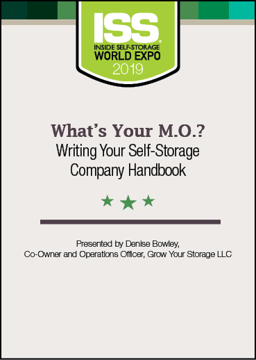 What’s Your M.O.? Writing Your Self-Storage Company Handbook