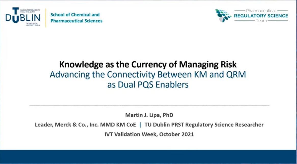 Video: Knowledge as the Currency of Managing Risk